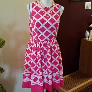 Eliza J Pink and White Dress